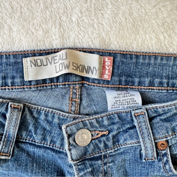 Levi’s blue nouveau low rise skinny denim jeans, size 8 - Picture 3 of 6